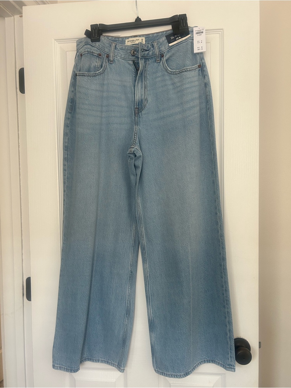 Abercrombie & Fitch Light Blue Wide-Leg Jeans